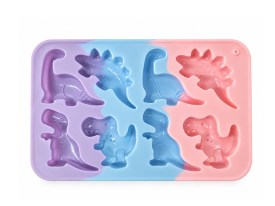 Molde silicona 8 dinosaurios grandes